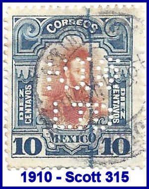 Royal Insurance Company, Ltd, 1910 perfin